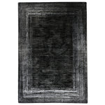 Vloerkleed Craft deluxe lijst abstract 50012 zwart grijs