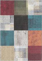 Laagpolig Vintage Patchwork Vloerkleed Edessa 1300 Multi