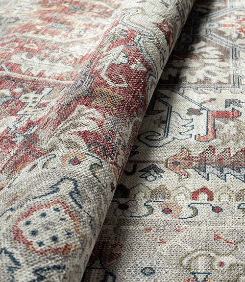 Laagpolig Vintage Vloerkleed Edessa 1302 Cream/Multi