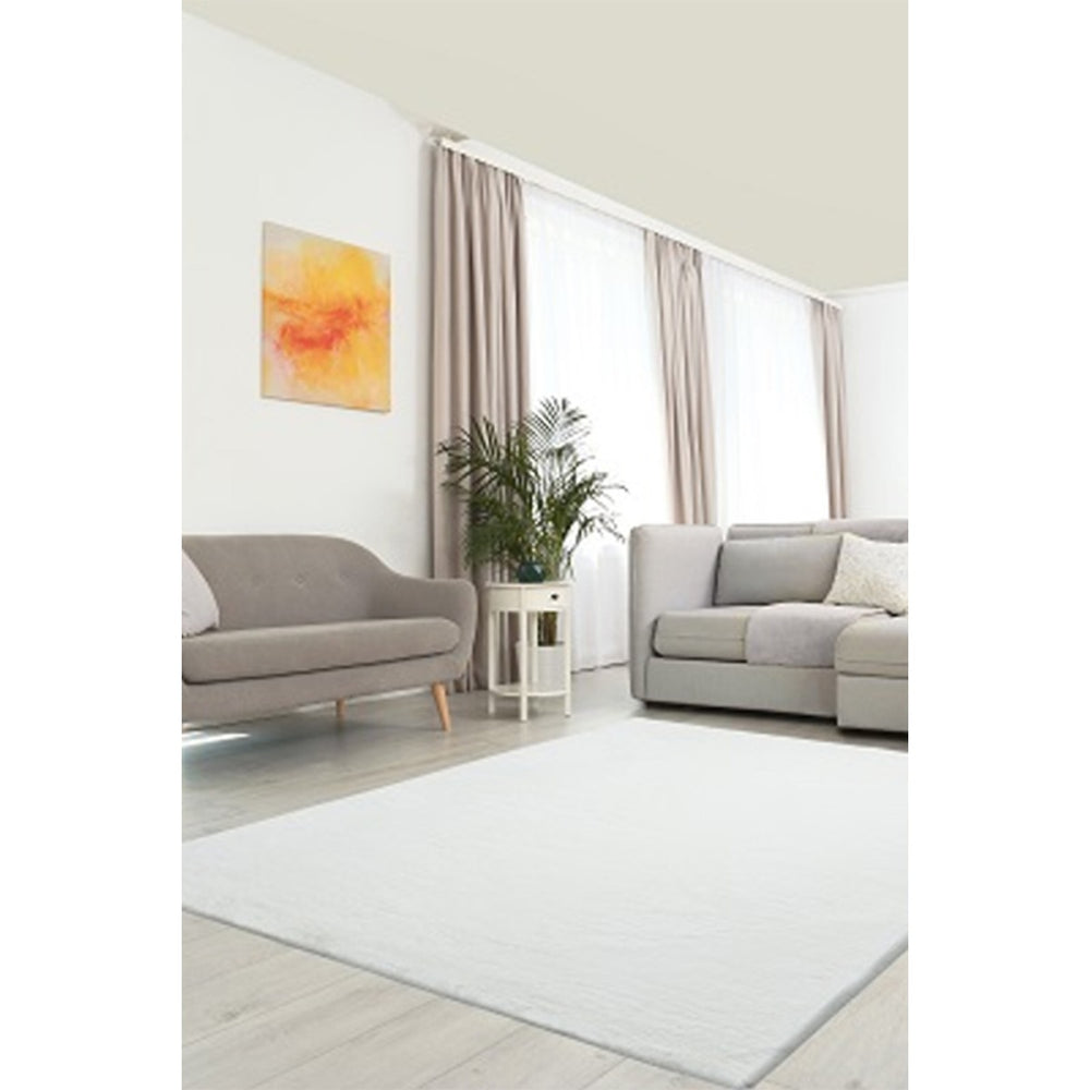 Hoogpolig Vloerkleed - Shaggy Supersoft Wit