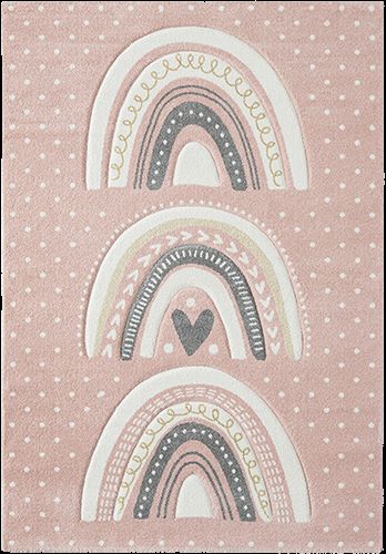 Kinderkamer Vloerkleed Regenboogmotief Roze -80 x 150 cm