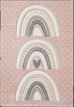 Kinderkamer Vloerkleed Regenboogmotief Roze -80 x 150 cm