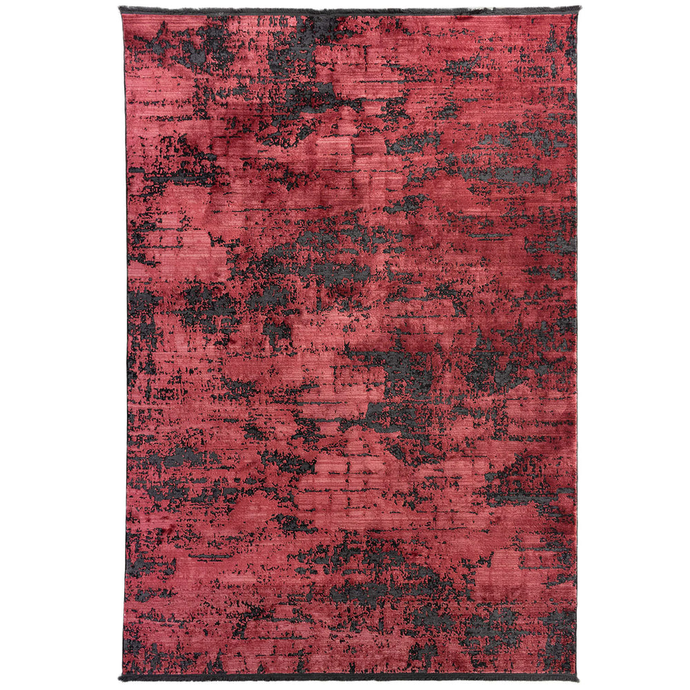 Laagpolig Vloerkleed Brooklyn Vintage Zwart-Rood