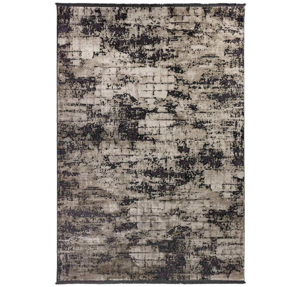 Laagpolig Vloerkleed Brooklyn Vintage Zwart-Beige