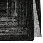 Vloerkleed Craft deluxe lijst abstract 50012 zwart grijs