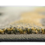 Vloerkleed Diamond Deluxe Golfjes Design Goud-Grijs
