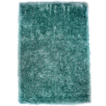 Hoogpolig Glanzende Vloerkleed Blauw