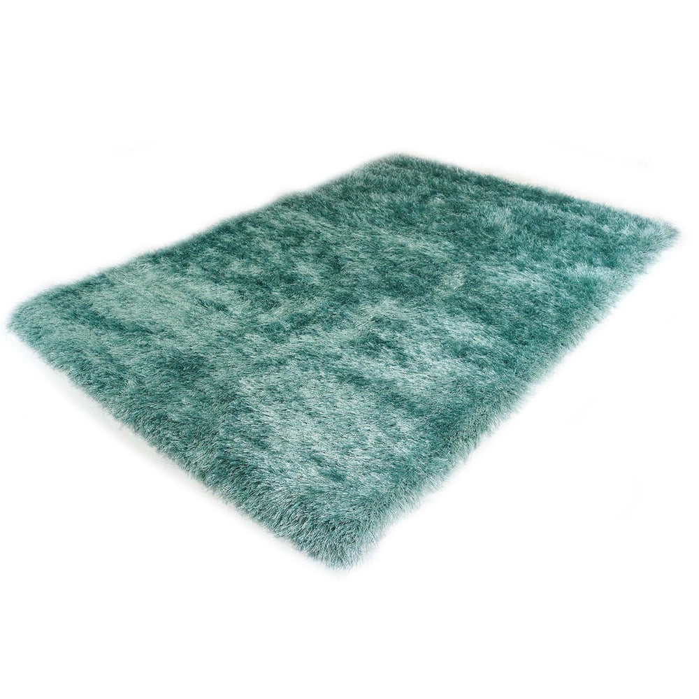 Hoogpolig Glanzende Vloerkleed Blauw