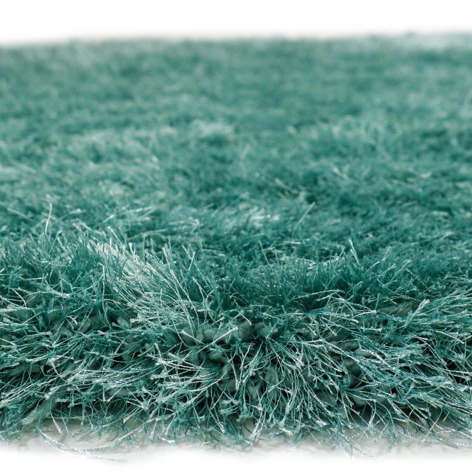 Hoogpolig Glanzende Vloerkleed Blauw