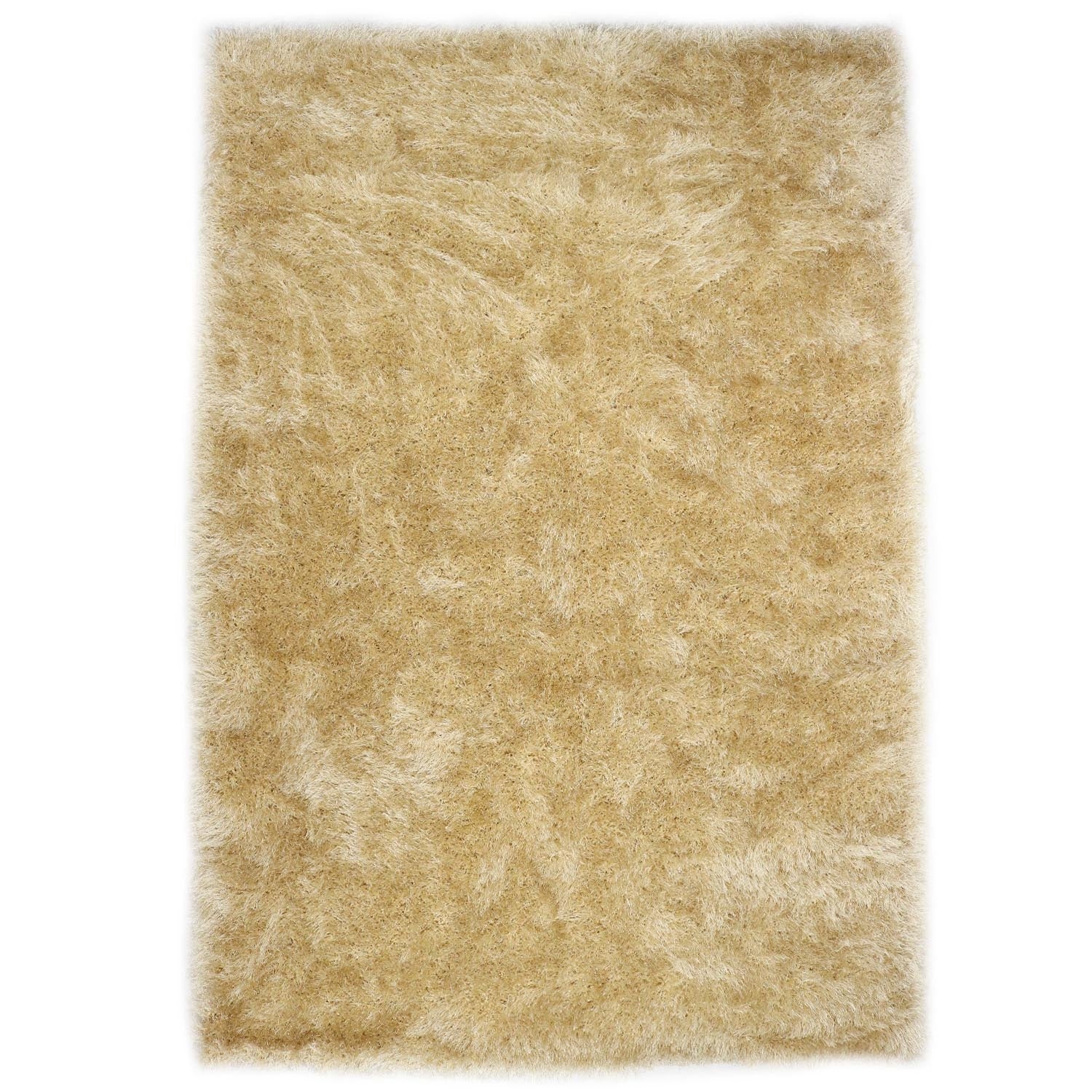 Hoogpolig Vloerkleed Goudkleur Met Glittergaren