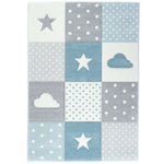 Kindervloerkleed Sterren en Wolken Blauw