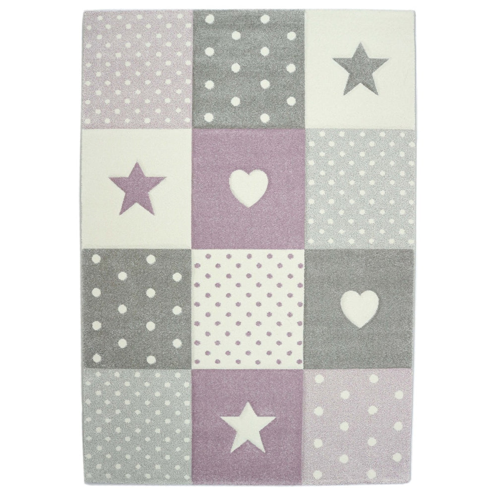 Kindervloerkleed Pastel Kids paars