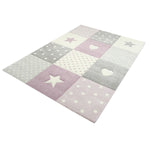 Kindervloerkleed Pastel Kids paars