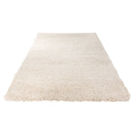 Hoogpolig Gerecycled Floki vloerkleed Wit