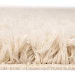 Hoogpolig Gerecycled Floki vloerkleed Wit