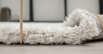 Hoogpolig Gerecycled Floki vloerkleed Wit