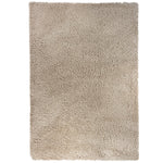 Hoogpolig Gerecycled Floki vloerkleed Beige