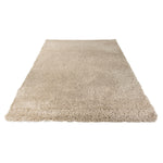 Hoogpolig Gerecycled Floki vloerkleed Beige