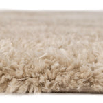 Hoogpolig Gerecycled Floki vloerkleed Beige