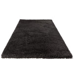 Hoogpolig Gerecycled Floki vloerkleed Antraciet