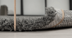 Hoogpolig Gerecycled Floki vloerkleed Antraciet