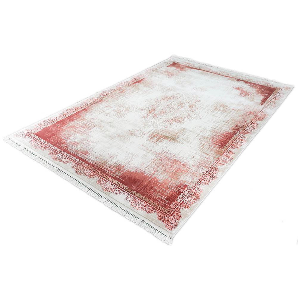 Vloerkleed Retro Acryl Klassiek Design - Rood