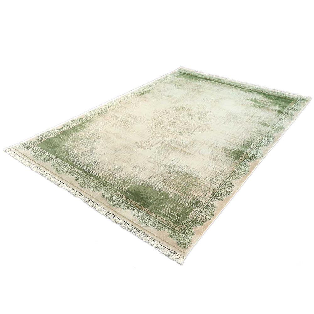 Vloerkleed Retro Acryl Klassiek Design - Groen